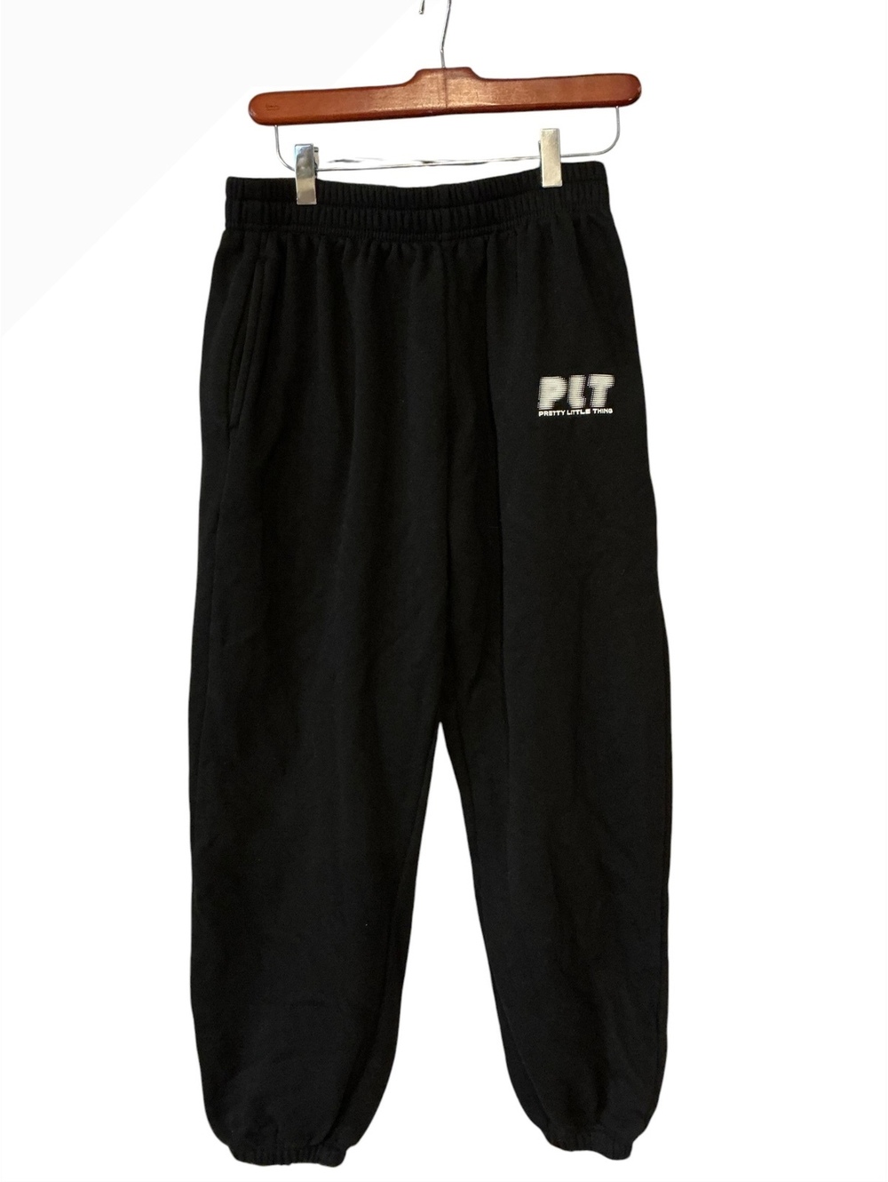 PrettyLittleThing Black Jogger Sweatpants Medium